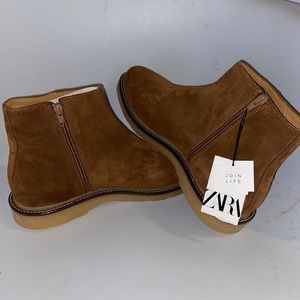 Zara Suede Zip Chelsea/Chukka Boots